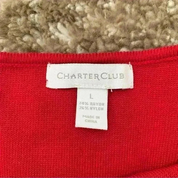 NWT Macy’s Charter Club Sweater Size L - Picture 3 of 5